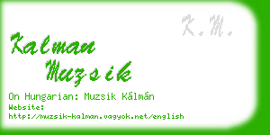 kalman muzsik business card
